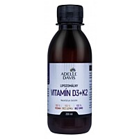 Lipozomálny vitamín D3+K2 Adelle Davis, 200 ml
