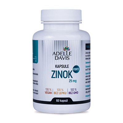 Adelle Davis zinok forte (zinok glukonát) 25 mg, 60 kapsúl