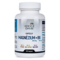 Adelle Davis horčík (magnézium) 200 mg a vitamín B6 40 mg, 100 kapsúl
