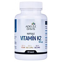 Adelle Davis Vitamín K2 MK-7, 100 mcg, 60 kapsúl