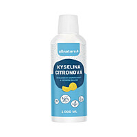 Allnature Kyselina citrónová – roztok, 1000 ml