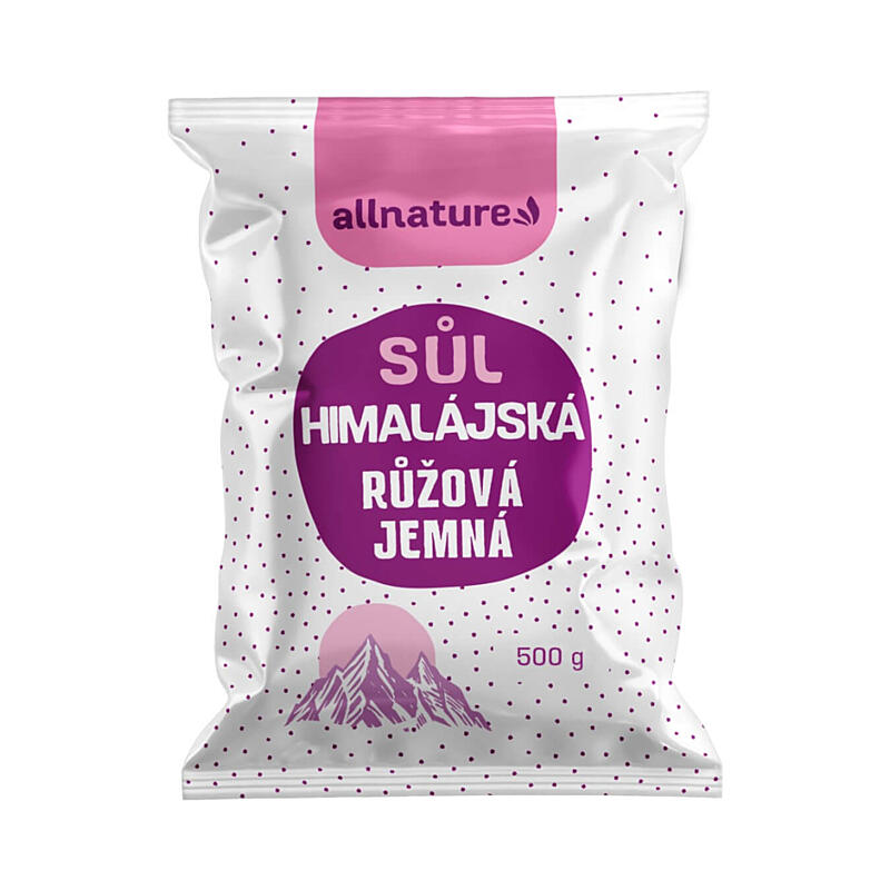 Allnature Jemná ružová himalájska soľ, 500 g