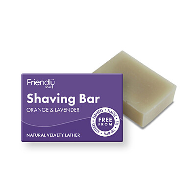 Friendly Soap Prírodné mydlo na holenie - pomaranč a levanduľa,, 95 g