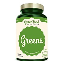 GreenFood Nutrition Greens - chlorella, spirulina, zelený jačmeň, 120 vegan kapsúl