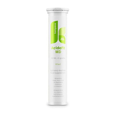 Kompava Acidofit MD šumivé tablety 15+1, tuba - kiwi