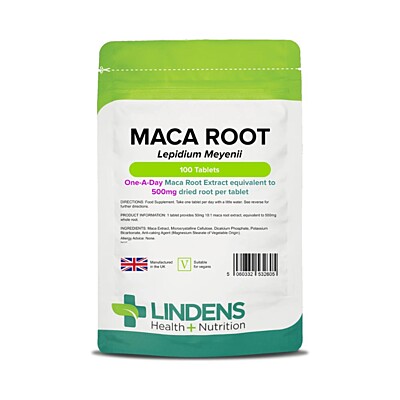 LINDENS Health + Nutrition Maca koreň 500 mg, 100 tabliet