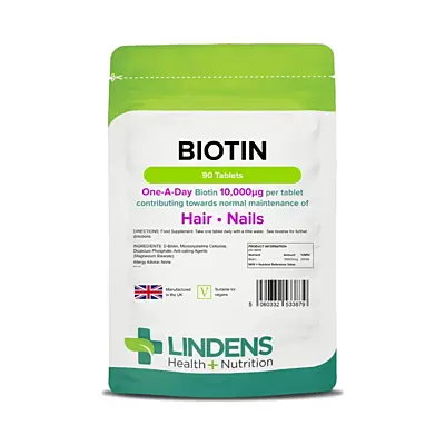 LINDENS Health + Nutrition Biotin 10 mg, 90 tablet