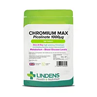 LINDENS Health + Nutrition Chrom pikolinát Max 1000 μg, 120 tablet