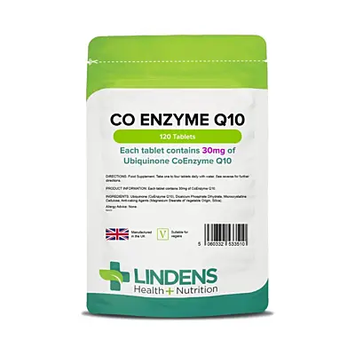 LINDENS Health + Nutrition Koenzym Q10 30 mg, 120 tablet