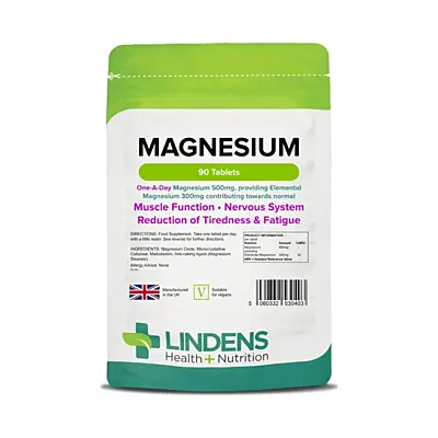 LINDENS Health + Nutrition Magnesium (Oxid hořečnatý) 500 mg, 90 tablet