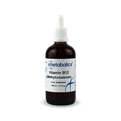 Metabolics Tekutý vitamín B12 (Methylcobalamin), vegan kvapky 100 ml