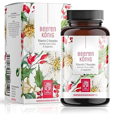 Naturtreu Kompleks witaminy C – Beerenkönig, 180 kapsułek