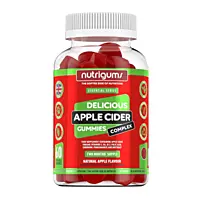 Nutrigums Apple Cider (Žvýkací vitaminy s Jablečným octem, Vitamínem C, B6 a Kyselinou listovou), 60 ks