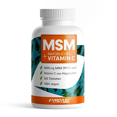 ProFuel MSM a prírodný vitamín C na kĺby, 365 tabliet