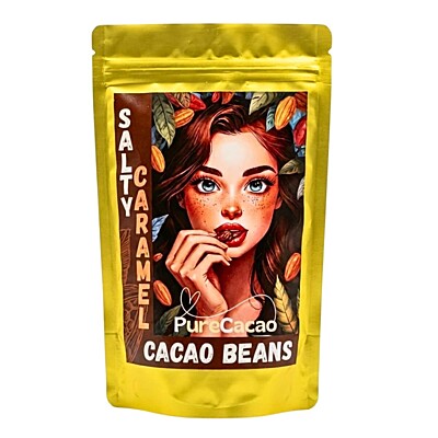 Pure Cacao Sladké kakaové bôby (slaný karamel), 100 g
