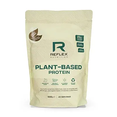 Reflex Nutrition Vegan Proteín + Probiotické kultúry a Vitamín B12 (Kakao a karamel), 600 g