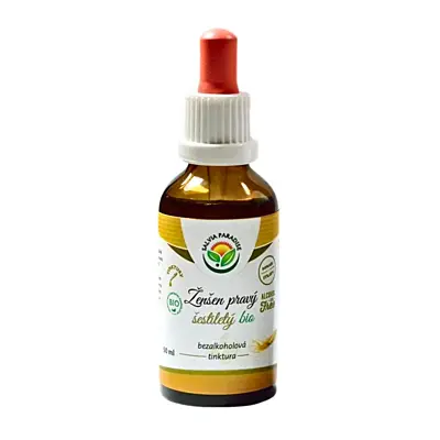 Salvia Paradise Ženšen pravý 6-ročný tinktúra bez alkoholu, BIO 50 ml