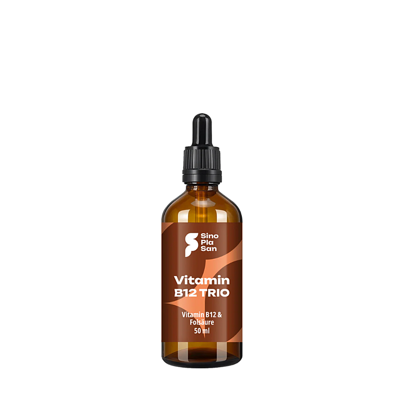 TRIO kapky – vitamín B12 1000 µg (metylkobalamin + adenosylkobalamin) + Quatrefolic®( bioaktivní alternativa kyseliny listové), 50 ml