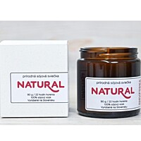 Slovenská mydláreň Natural - Sójová sviečka s bavlneným knôtom, 90 g
