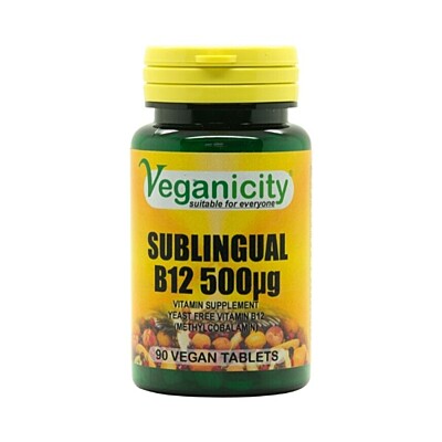 Veganicity vitamín B12 500µg (Methylcobalamin), 90 vegan tabliet