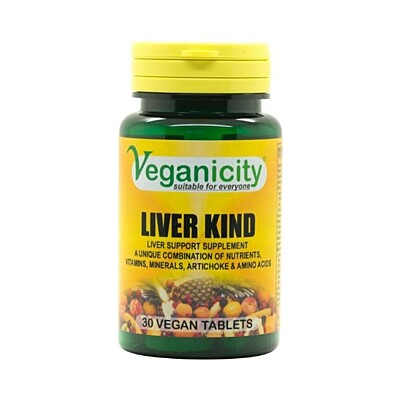 Veganicity Liver Kind – Komplex na podporu jater, 30 tablet