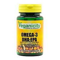 Veganicity Omega-3 DHA:EPA 500mg - olej z mořských řas, 60 vegan kapslí