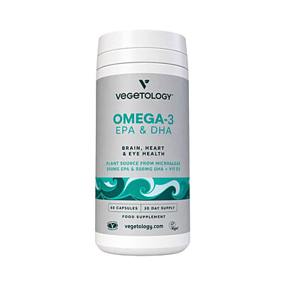 Vegetology Omega-3 EPA a DHA, Opti3 + vitamín D3, 60 kapsúl