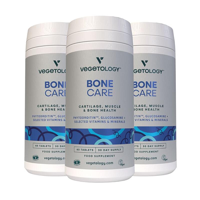 Vegetology Bone Care - Vitamíny na kĺby a kosti, 60 tabliet (3-balenie s dopravou zdarma)
