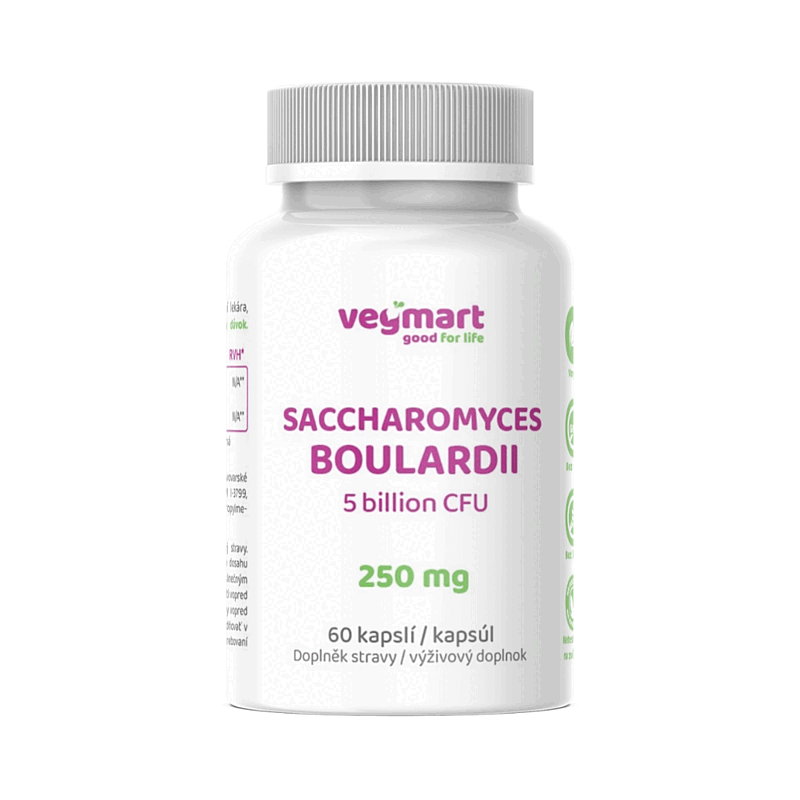 Vegmart Saccharomyces Boulardii 250 mg, 60 kapslí