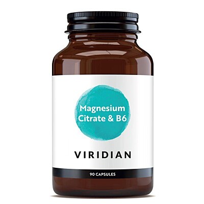 Viridian Magnézium citrát (horčík) a vitamín B6, 90 kapsúl