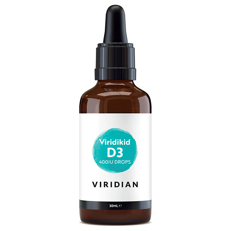 Viridian Viridikid Vitamín D 400 pre deti 400IU, kvapky 30 ml