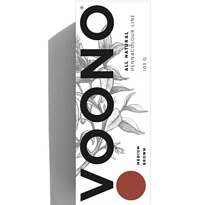 Voono Prírodná farba na vlasy - Henna Medium Brown, 100 g