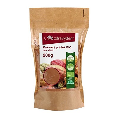 Zdravý den Kakaový prášek BIO nepražený, 200 g